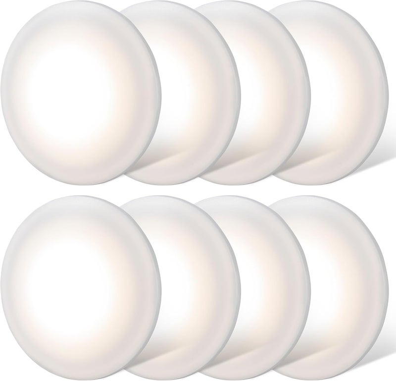 RVsmattly 8 Pack DC12V RV Interior Lights,4.5in Led Puck Light,Surface Mount RV Ceiling Dome Light for Motorhome Camper Trailer Boat,4W/3300K/360LM,No Switch - Image 1